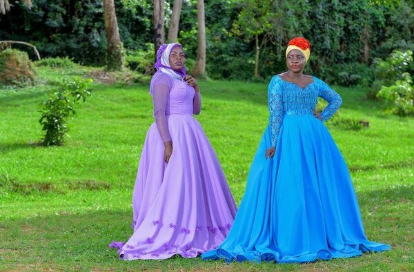 Robe longue violette élégante