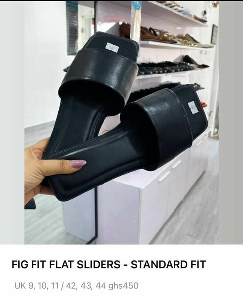 ASOS Fig Square Toe Sliders Black