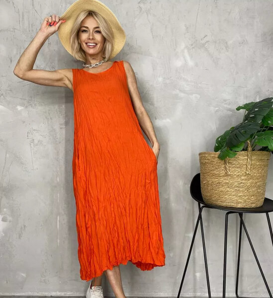 Robe d'été orange chic