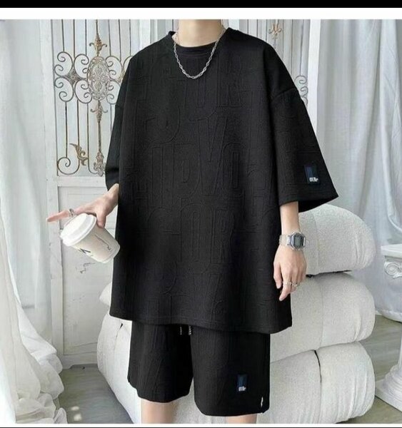 Ensemble décontracté noir unisexe