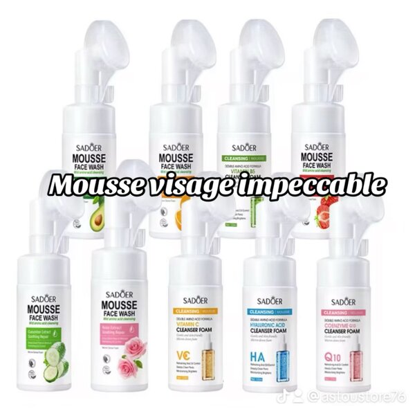 Mousse nettoyante visage