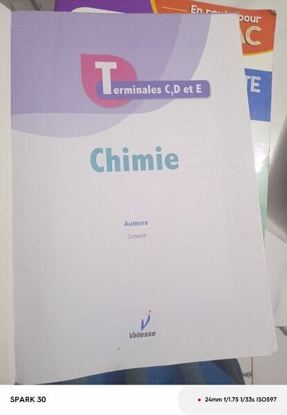 Résumé Chimie Tle C,D&E