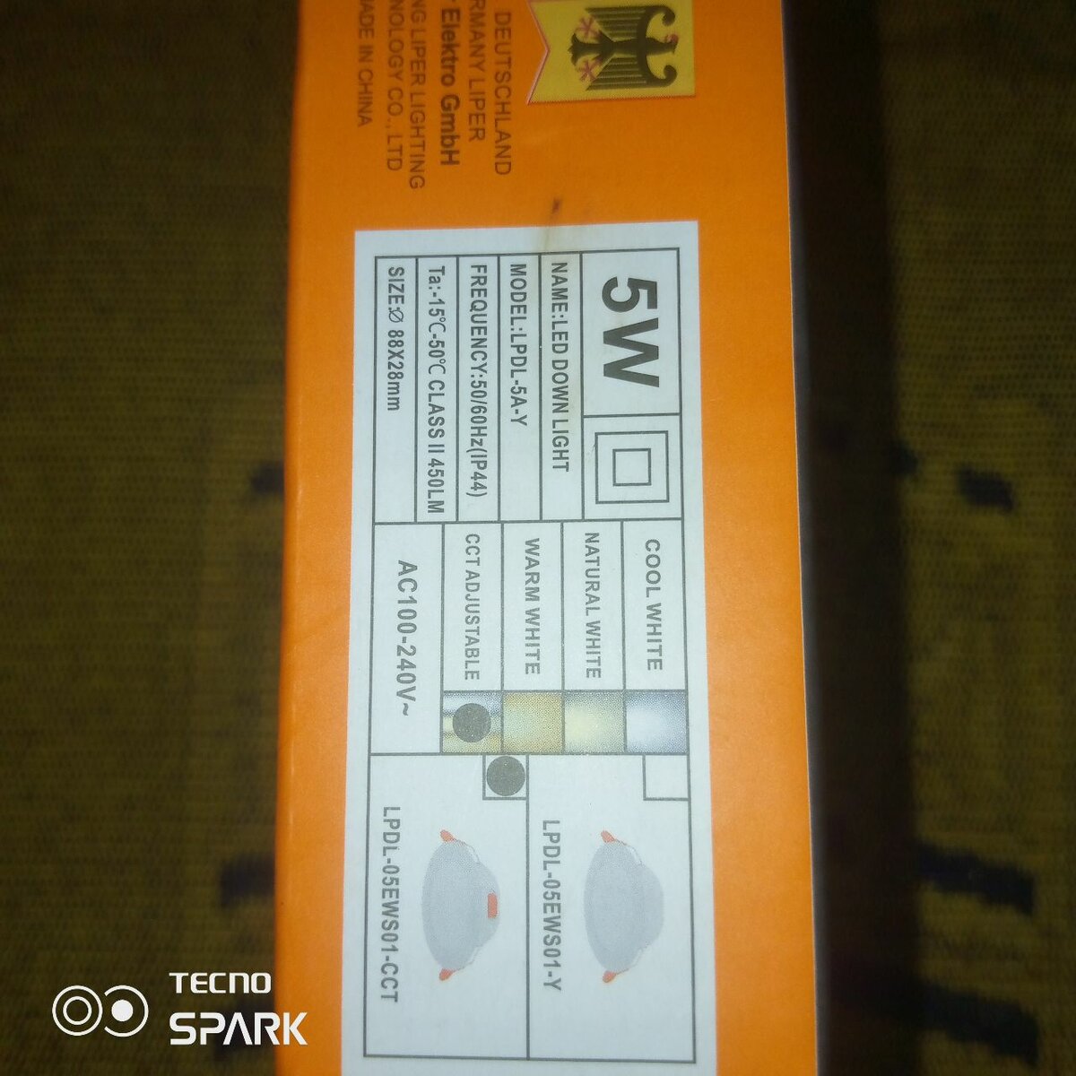 LED 5W Downlight Réglable