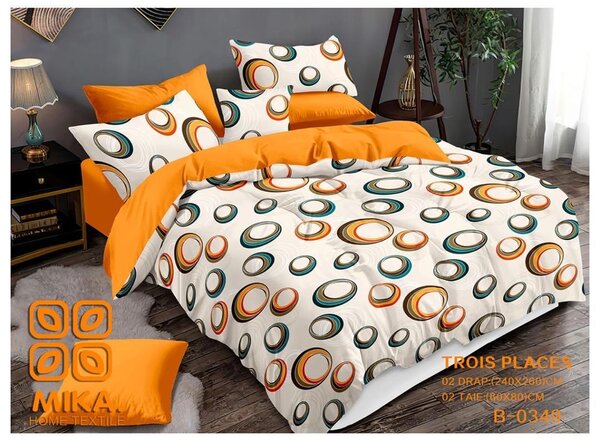 Parure de lit géométrique 3pcs