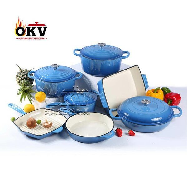 7set Enameled Cast IronCookware