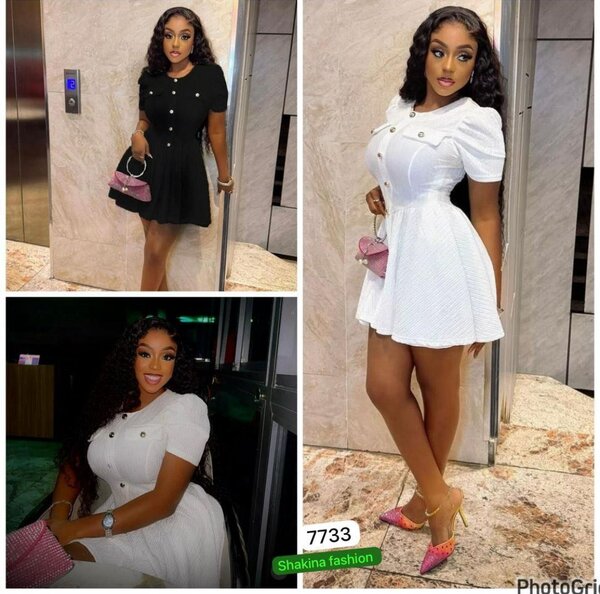 Robe élégante à boutons