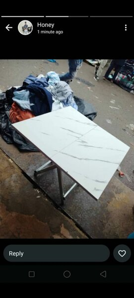 Folding Marble-Top Table