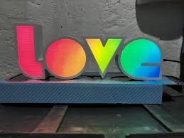 Lampe "Love" LED Multicolore