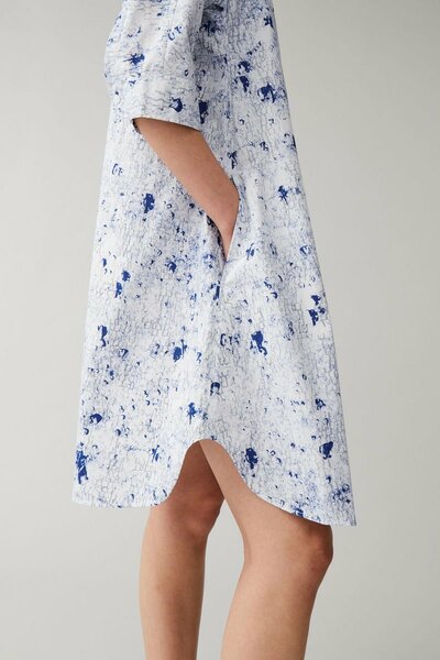 Robe chemise imprimée en coton biologique