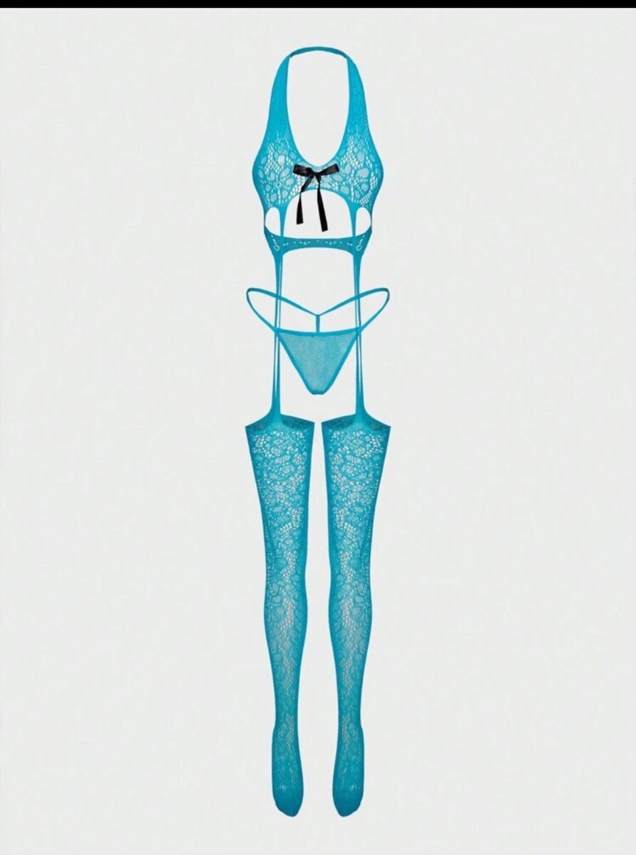 Ensemble lingerie sexy bleu