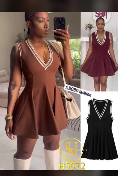 Robe trapèze sans manches élégante