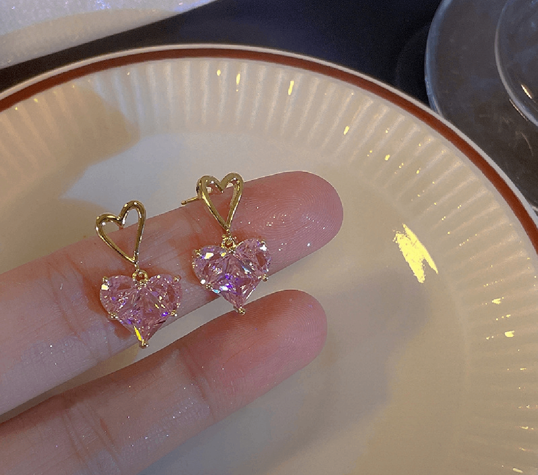 Pink Heart Shaped Necklace