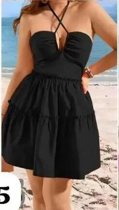 Beautiful and stylish women's dress with open shoulders