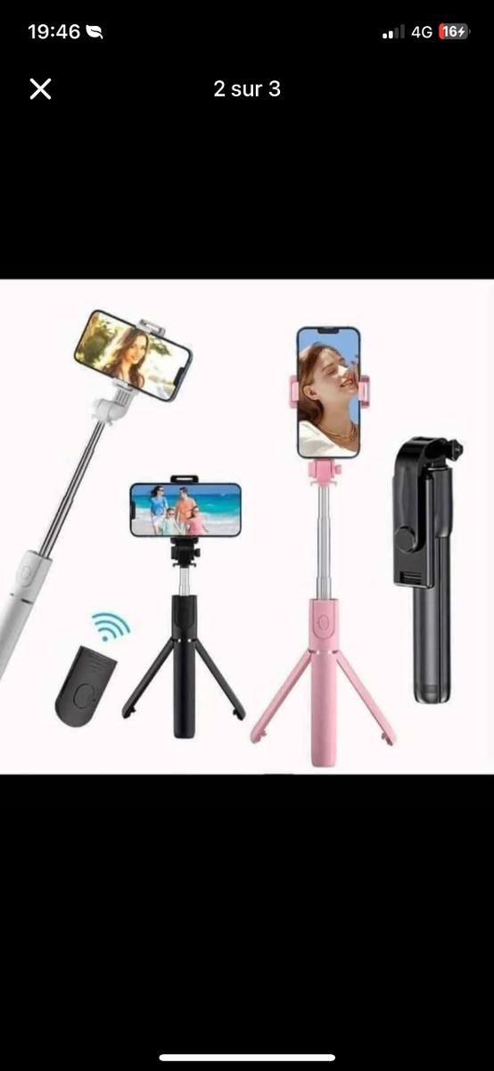 Mini trépied canne à selfie