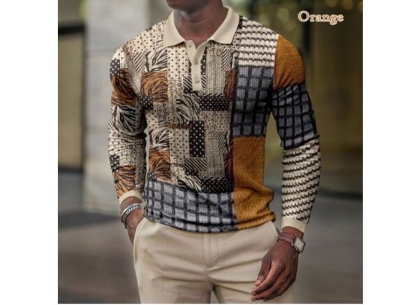 Mens causal long sleeve