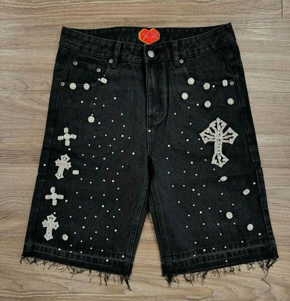 Shorts en jeans gothiques