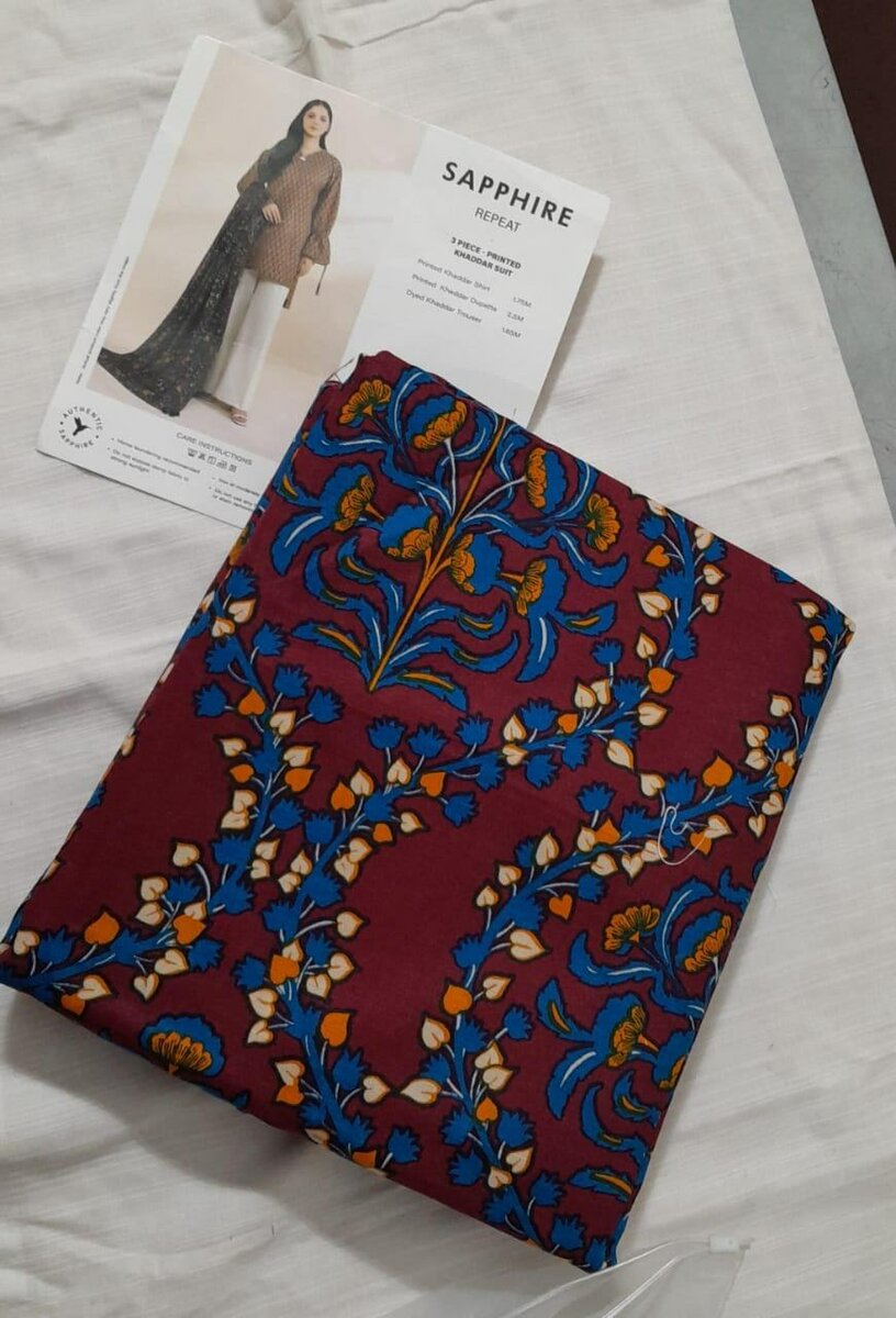 Original sapphire khadar 3pc