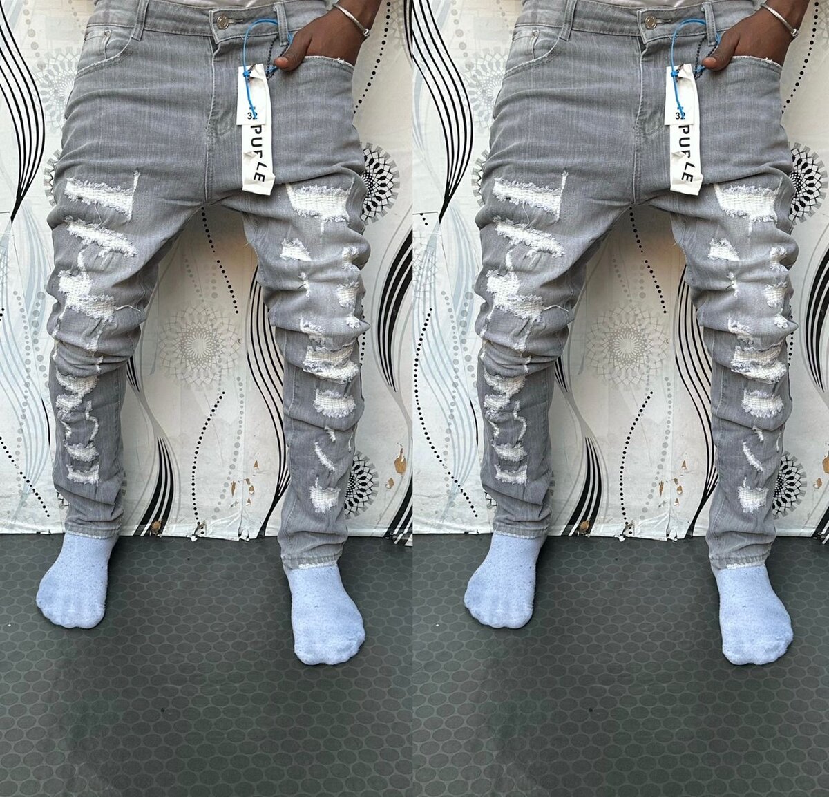 Jeans déchirés tendance