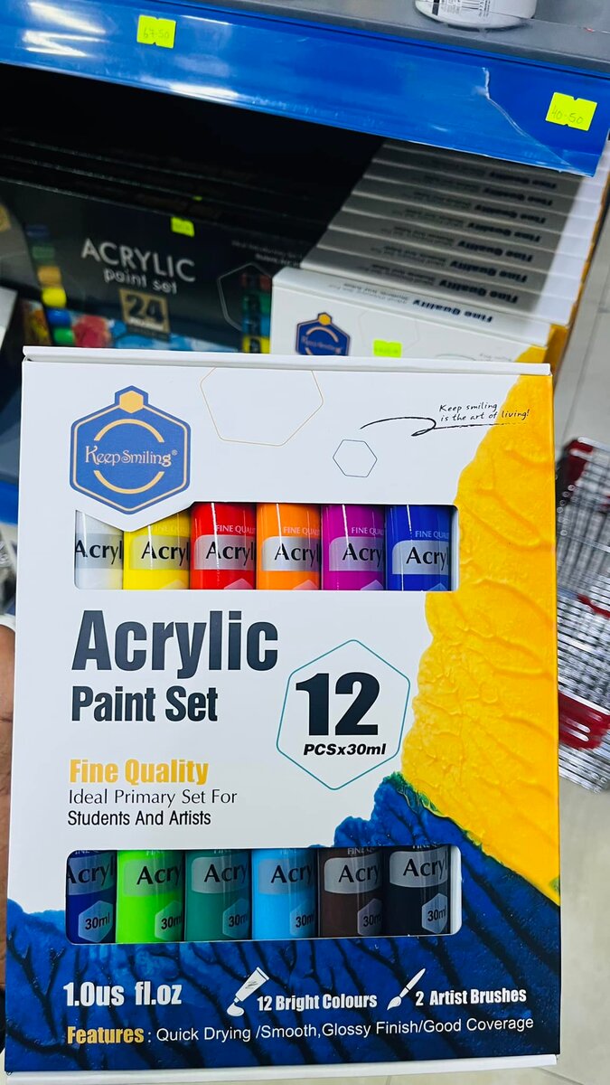 12pcs Acrylic paint set 