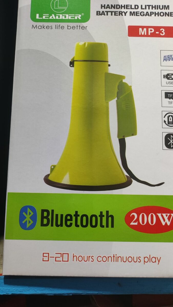 Mégaphone Bluetooth 200W