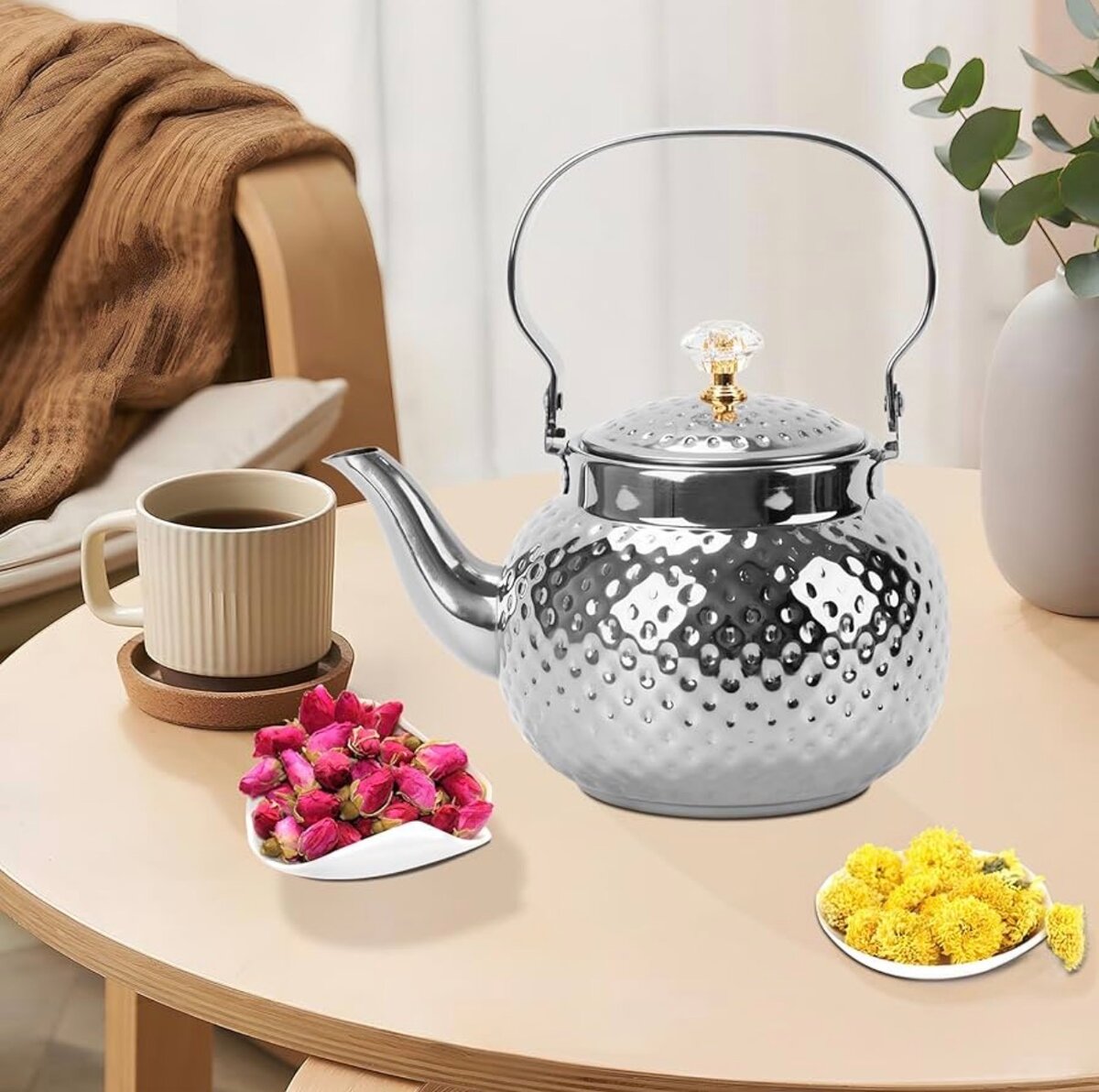 Théière Inox 1.5L Élégante