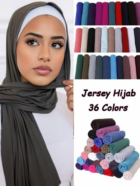Hijab jersey 36 couleurs