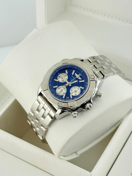 Montre Chronographe Homme Argentée