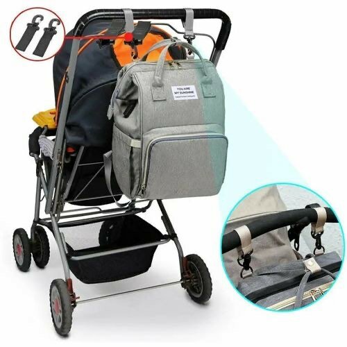 Portable Folding Crib Large Capacity Baby Backpack - Grey