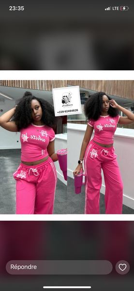 Ensemble sportif rose femme