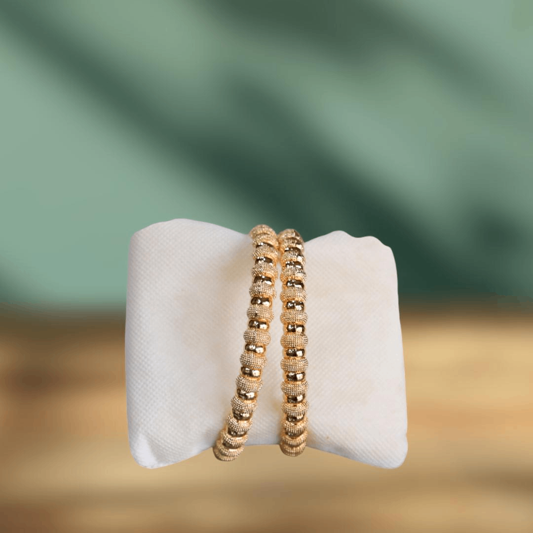 Two pieces modern design gold plated design gold plated bang