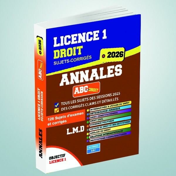 Livre Annales Licence 1 Droit