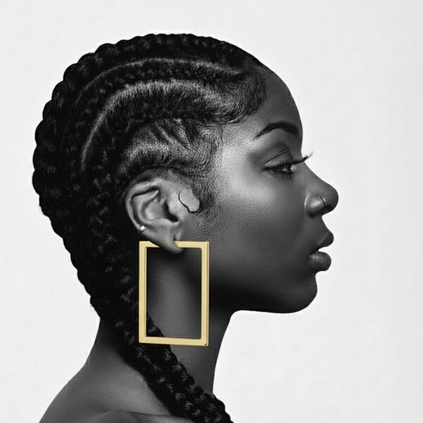 Boucles d'oreilles carrées chic