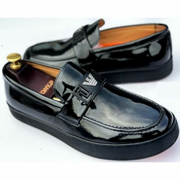 Black Loafer Slip-on Shoe