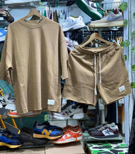 Ensemble T-shirt et Short Homme Beige