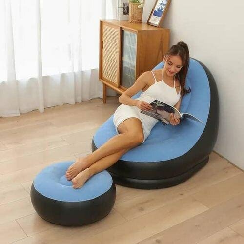 Fauteuil gonflable avec repose-pieds