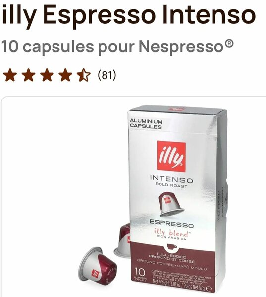 Capsules de café Illy Intenso