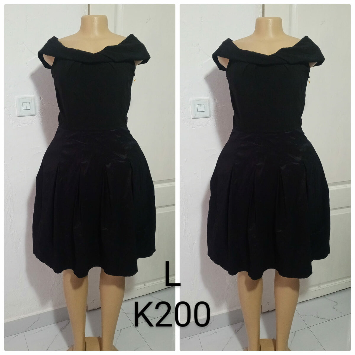 Women's black dress, size L