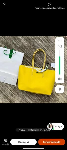 Sac à main luxe en cuir Lacost