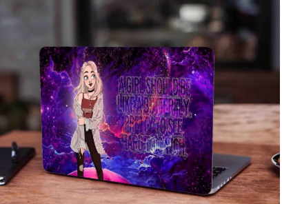 Quotation - Abstract girl Laptop Skin Vinyl Stickers Decal,12 13 14 15 15.6 inches Notebook Laptop Skin Sticker for all Laptops (RF SKIN)