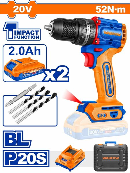 Perceuse sans fil WADFOW 20V