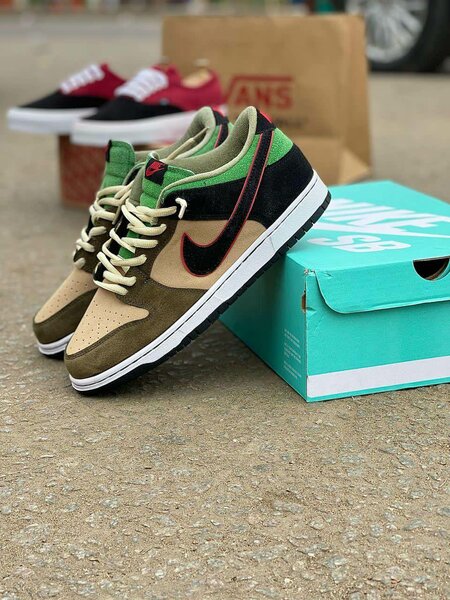 Sneakers en daim multicolore