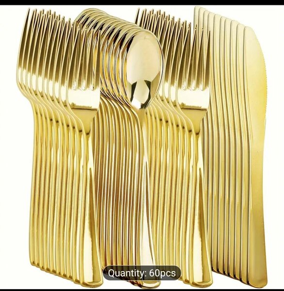 Set de couverts dorés 24pièces