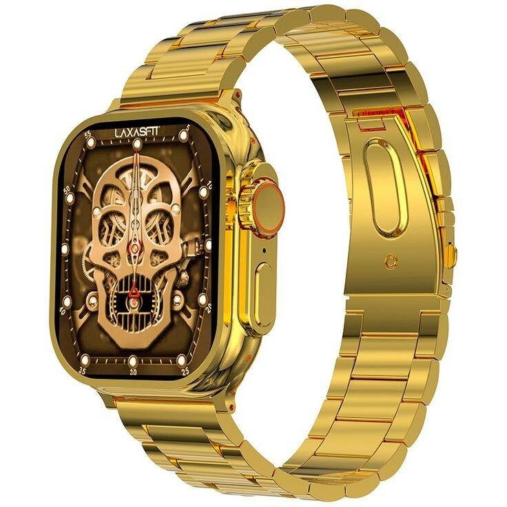 Montre connectée dorée élégante