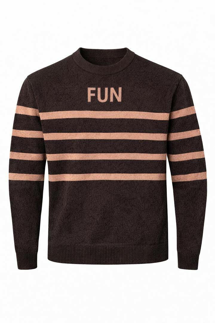 Pull homme noir avec motif graphique