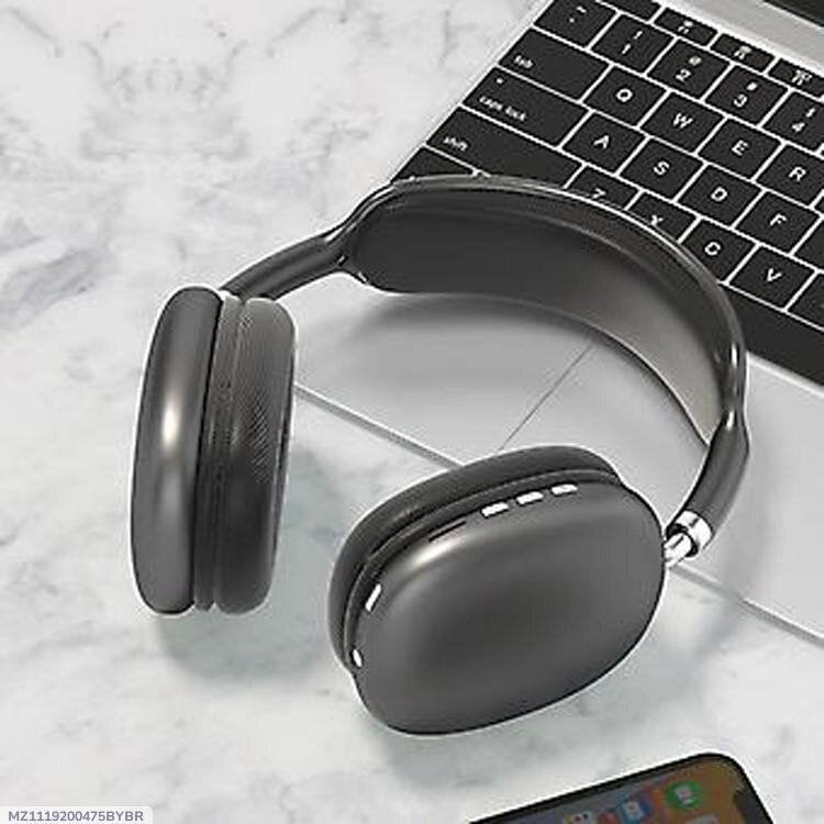 Black headphone with long lasting battery and Fast  Charging