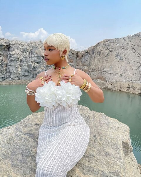 Robe Sirène à Fleurs