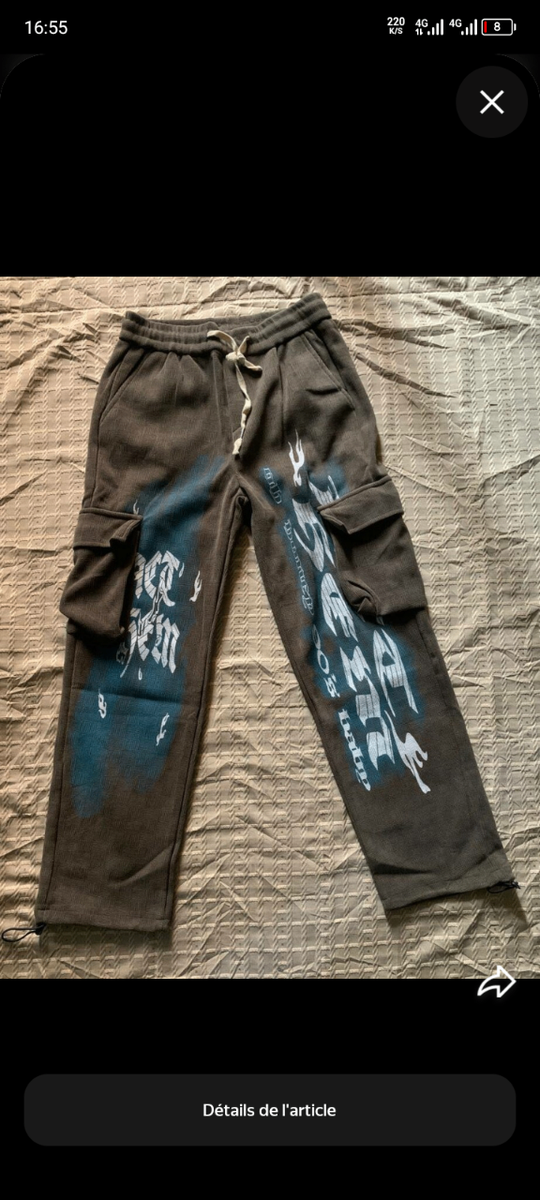 Pantalon Cargo Style Graffiti
