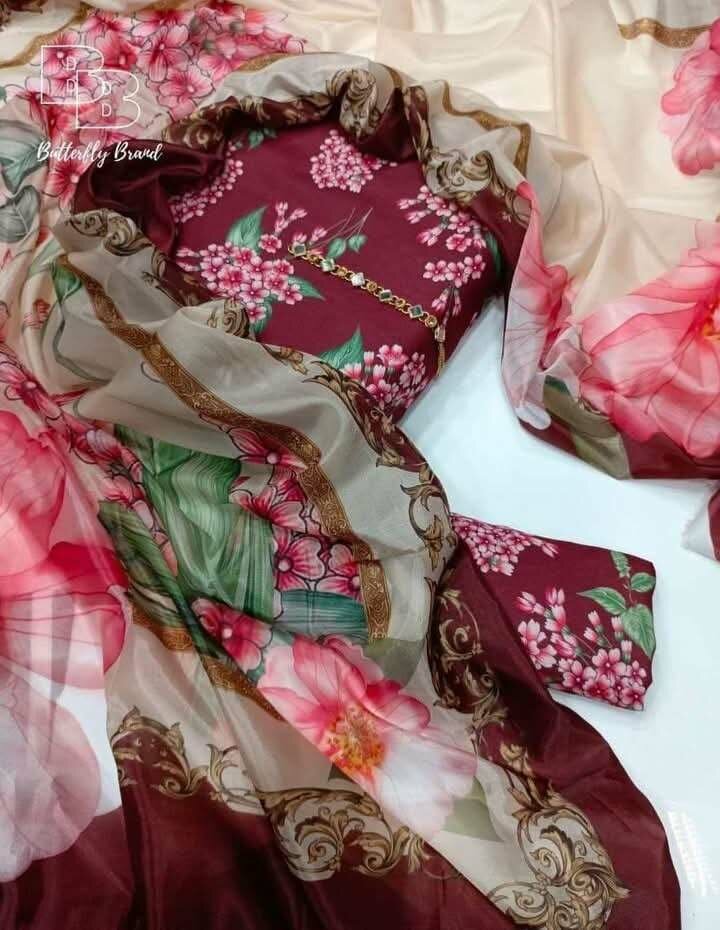Printed lawn suit