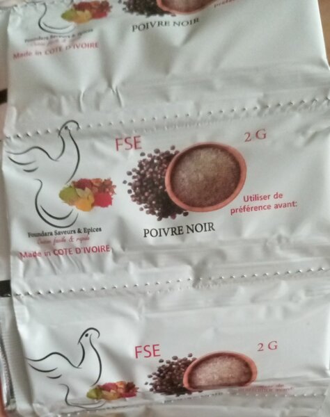 Poivre Noir Moulu eSachet - 2g