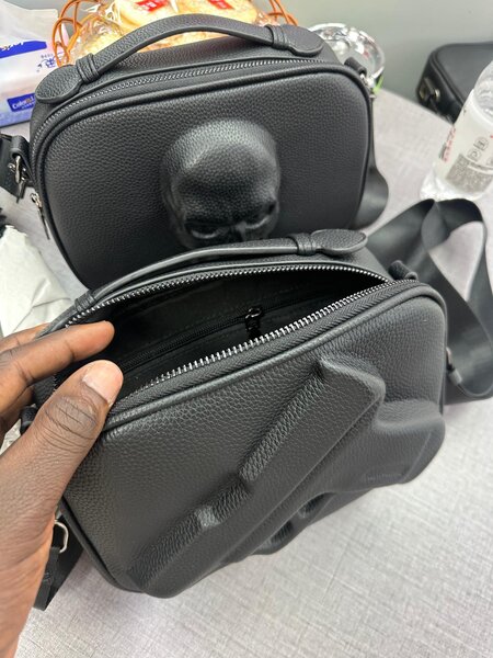 Sac bandoulière crâne punk